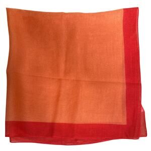 Orange Sheer Square Scarf 19" x 20" Made in Italy